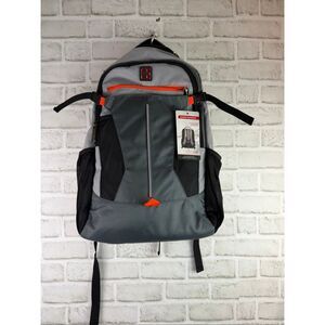 Swiss Tech Unisex Adult Banded Backpack Grey Orange New with Tags